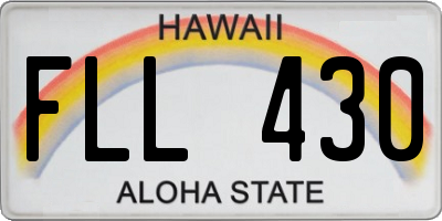 HI license plate FLL430