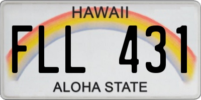 HI license plate FLL431