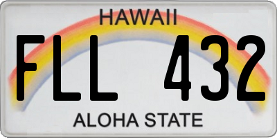 HI license plate FLL432