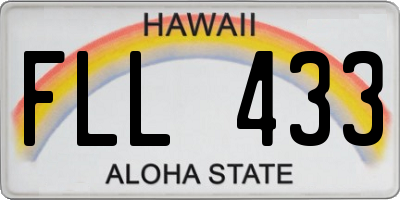 HI license plate FLL433