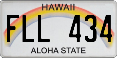 HI license plate FLL434