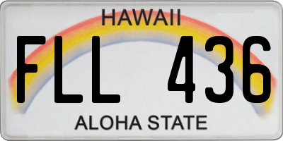 HI license plate FLL436