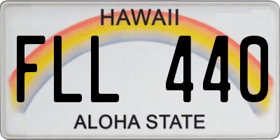 HI license plate FLL440