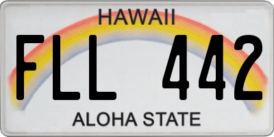 HI license plate FLL442