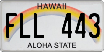 HI license plate FLL443