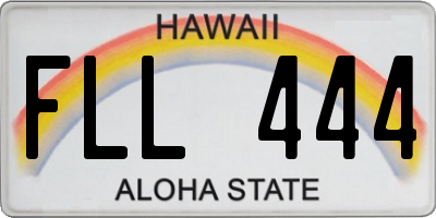 HI license plate FLL444