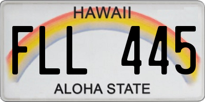 HI license plate FLL445