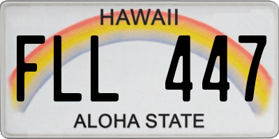 HI license plate FLL447