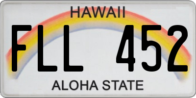 HI license plate FLL452