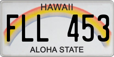 HI license plate FLL453