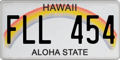 HI license plate FLL454