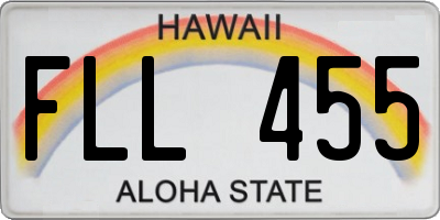 HI license plate FLL455