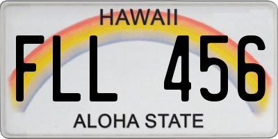 HI license plate FLL456