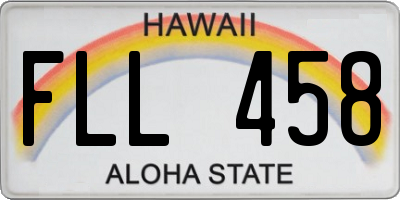 HI license plate FLL458