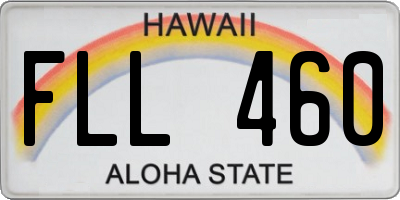 HI license plate FLL460