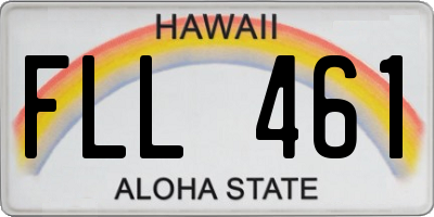 HI license plate FLL461