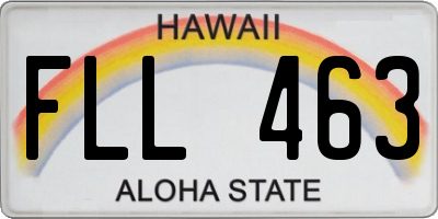 HI license plate FLL463
