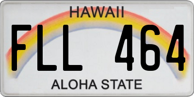 HI license plate FLL464