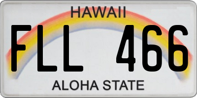 HI license plate FLL466