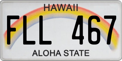 HI license plate FLL467