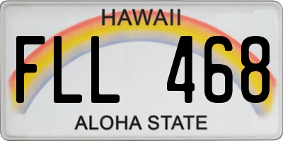 HI license plate FLL468