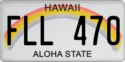 HI license plate FLL470