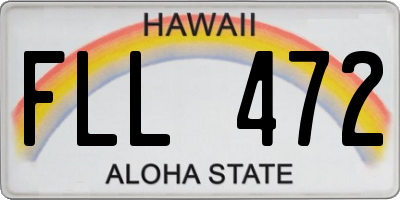 HI license plate FLL472