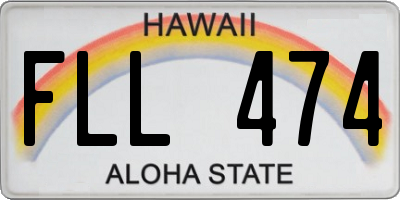 HI license plate FLL474