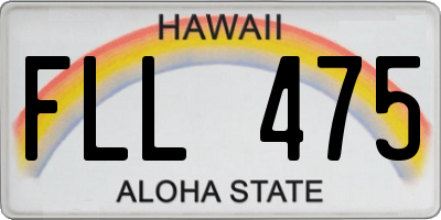 HI license plate FLL475
