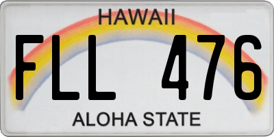 HI license plate FLL476