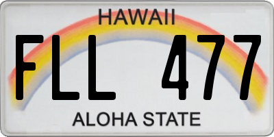HI license plate FLL477