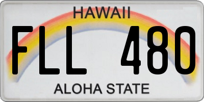 HI license plate FLL480