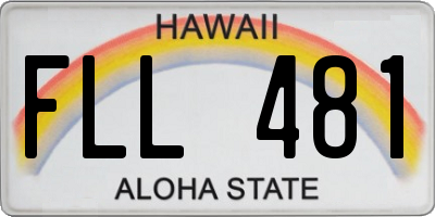 HI license plate FLL481