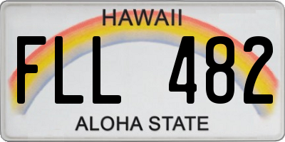 HI license plate FLL482