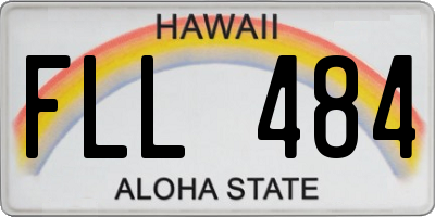 HI license plate FLL484