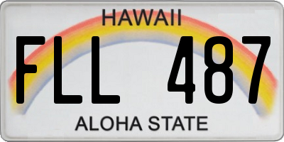 HI license plate FLL487