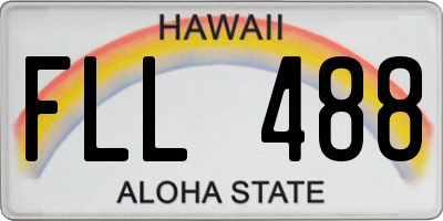 HI license plate FLL488