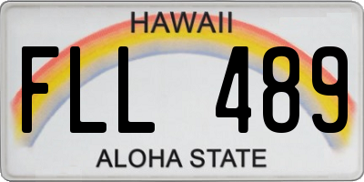 HI license plate FLL489