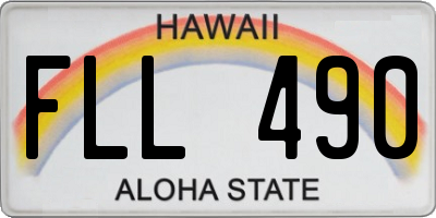HI license plate FLL490