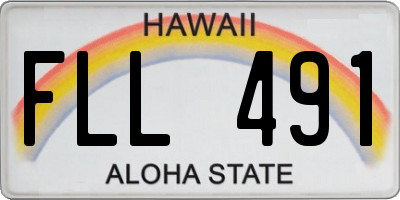 HI license plate FLL491