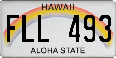 HI license plate FLL493