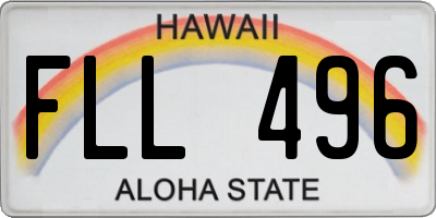 HI license plate FLL496
