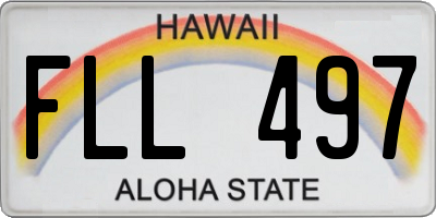 HI license plate FLL497