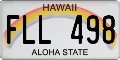HI license plate FLL498