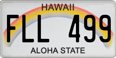 HI license plate FLL499
