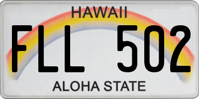 HI license plate FLL502