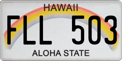HI license plate FLL503