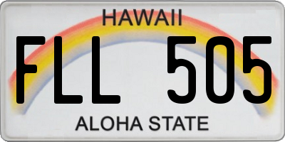 HI license plate FLL505