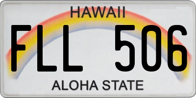 HI license plate FLL506