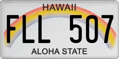 HI license plate FLL507